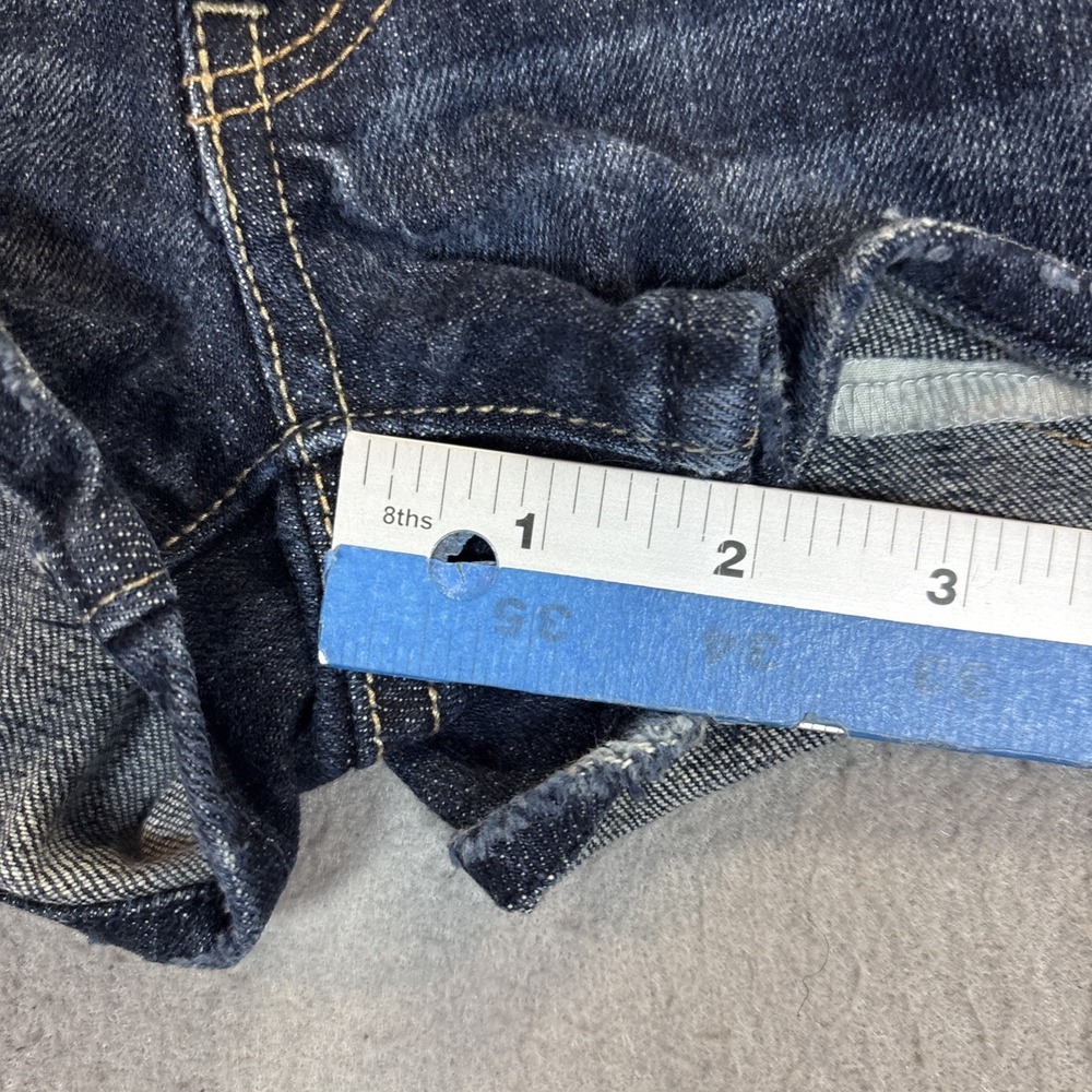 Y2K American Eagle Flap Pocket Micro Mini Low Rise Jean Shorts Size 4 - 2009 - Picture 6 of 8